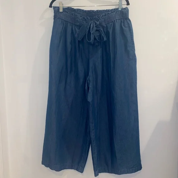 MICHAEL Michael Kors Women's Wide Leg Pull On Chambray Pants, sz 1X - Picture 2 of 11